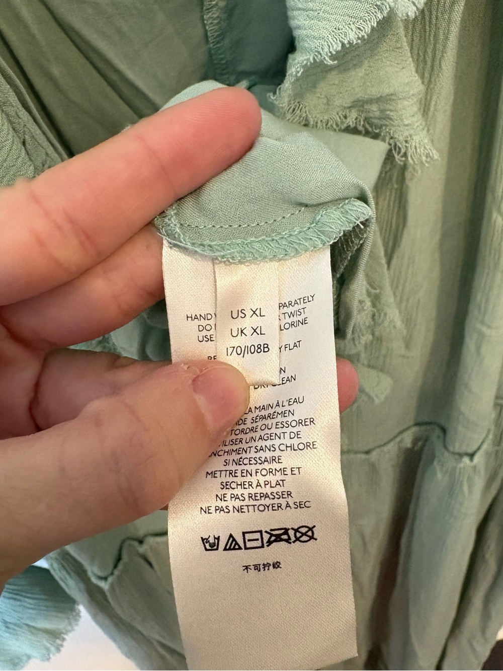 Free People sweet darlin Sage Green Textured Maxi Dress XL - Picture 14 of 15
